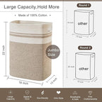 OIAHOMY Laundry Hamper-Laundry Basket, Tall Cotton Storage Basket - Image 5