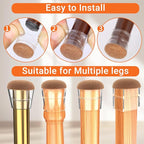 Chair Leg Floor Protectors Large 24Pcs, Silicone Chair Leg Protectors - Image 5