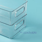 Plastic Food Storage 2 Pack Clear Container Bin - Image 4