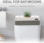 Brookstone Wicker Shelf Storage Basket Decorative Shelf Bin, bathroom - Image 3