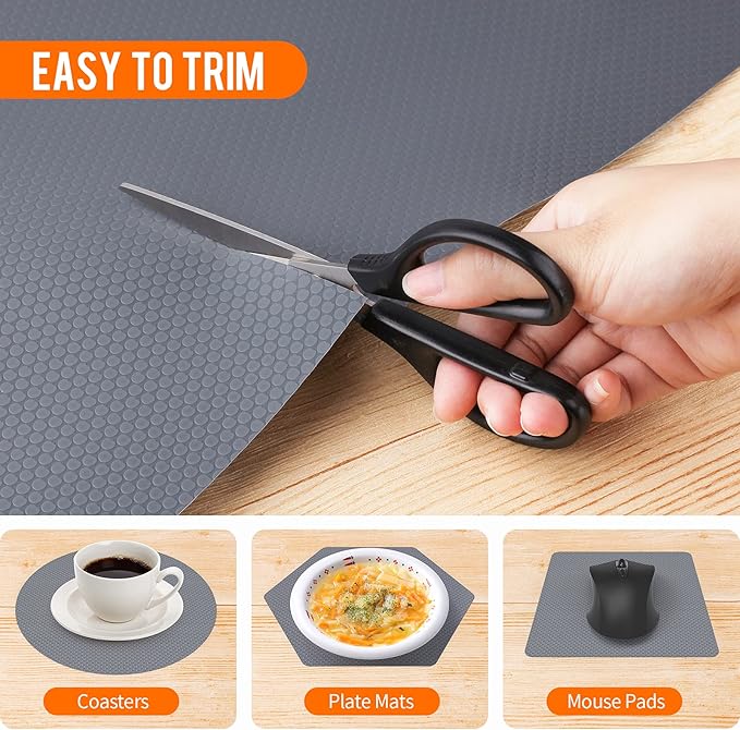 Shelf Liners for Kitchen Cabinets Non-Slip Drawer Liner Non Adhesive Cupboard - Image 5