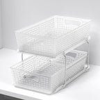 Simple Houseware 2 Tier Bathroom Organizer Tray Pull-Out Sliding - Image 8