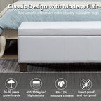 White Faux Leather Ottoman - Image 4