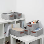 DULLEMELO Small Storage Baskets 11.8"x7.9"x5.1", Fabric Storage Bins - Image 5