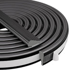 Wedge-Shape Window Weather Stripping Door Frame Seal Strip 3Pcs×196" Black by KNEELISA
