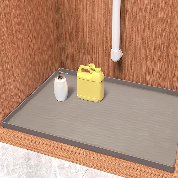 URMONA Waterproof Silicone Under Sink Mat 22'' x 22'' Shelf Liner by URMONA