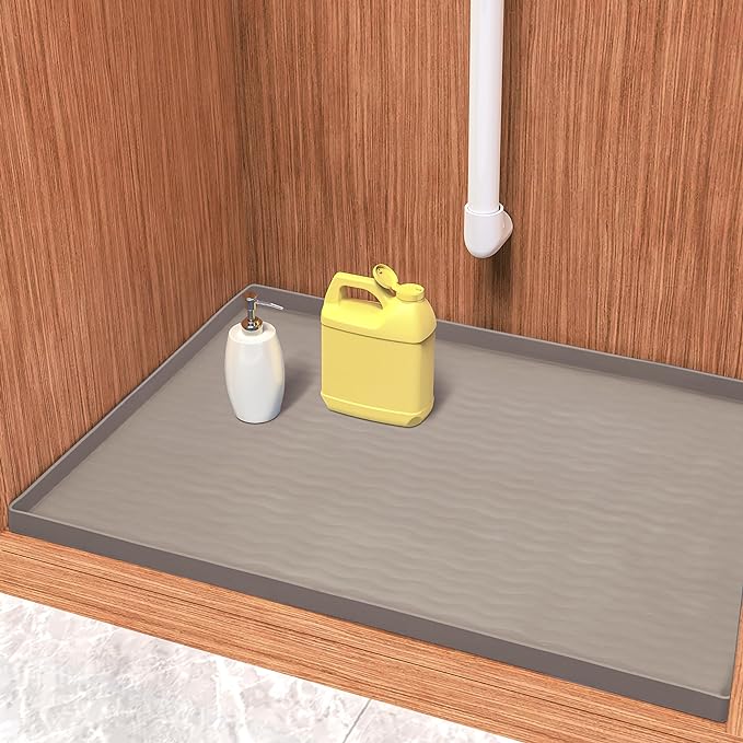 URMONA Waterproof Silicone Under Sink Mat 37'' x 22'' Shelf Liner by URMONA