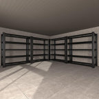 5-Tier Garage Shelving Heavy Duty, 3000 LBS Capacity Metal Storage Rack 76" H x by Nexvrtau