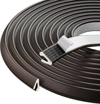 V Shape Foam Weather Stripping Door Frame Seal Strip 2Pcs×26FT Brown, Draft by KNEELISA