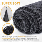 2-Pack Medium Size Microfiber Towels, 600GSM Ultra Absorbent Car Drying Towels - Image 5