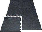 PRAISUN 0.6" Thicker Gym Mat, 6 Tiles 24 Sq Ft Workout Mats, Interlocking Foam by PRAISUN