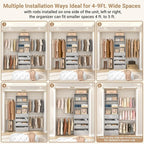 Aheaplus Closet System, 4-9Ft Closet Organizer - Image 4
