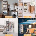 2 Packs Hanging Closet Organizer Storage, 4-Shelf Hanging Shelves - Image 6