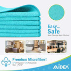 AIDEA Microfiber Cleaning Cloth-12PK, Soft Microfiber Towels - Image 2