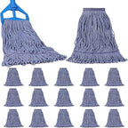 JERIA 16 Pack Heavy Duty Mop Head Replacements, String Mop Head by JERIA