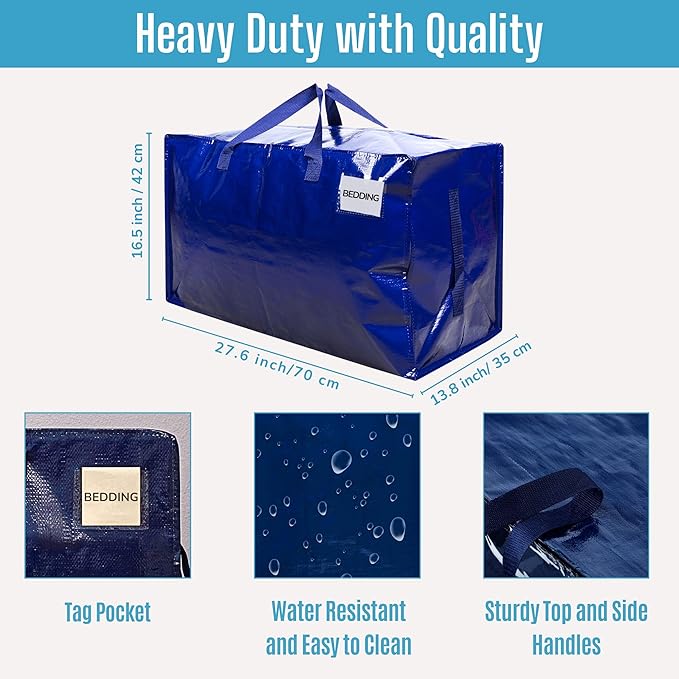 VENO 4 Pack Moving and Storage Bags, Heavy Duty, Alternative to Moving Boxes - Image 3
