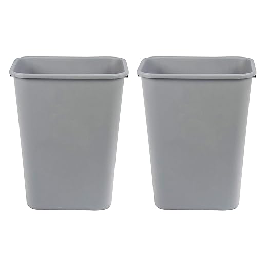 Amazon Basics Rectangular Commercial Office Wastebasket, 10 gallon by AmazonBasics