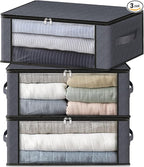 HomeHacks Storage 3-Pack Clothes Organizer Storage Bags Foldable Storage Box by HomeHacks