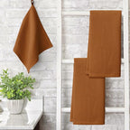 Artoid Mode 100% Cotton Caramel Waffle Weave Kitchen Dish Cloths, 13x28 Inch - Image 2