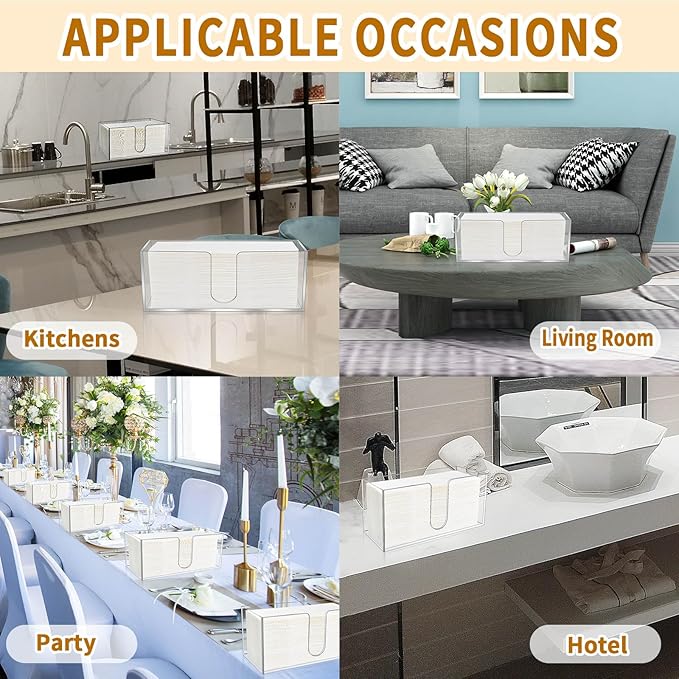 4Pack Acrylic Countertop Paper Towel Holder, Paper Towel Dispenser - Image 6