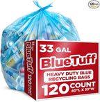 Heavy-Duty Blue Recycling Bags, Industrial or Home Use by StockYourHome