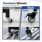 HOMEDANT House 5-Tier Metal Rolling Cart Shelf Rack Casters Heavy Duty - Image 12