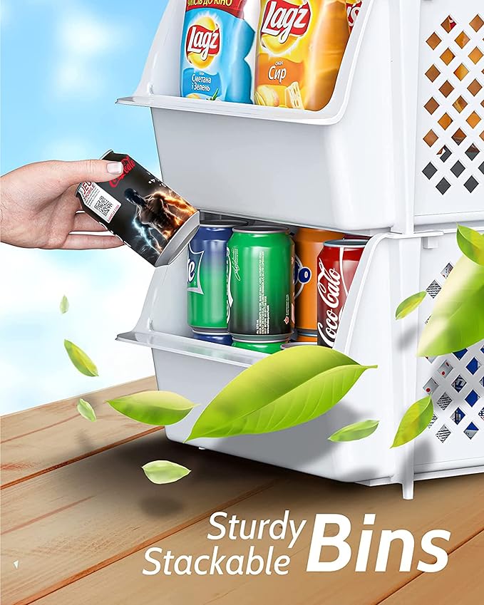 Skywin Plastic Stackable Storage Bins - Image 5