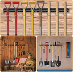 3-H 6×16" All Metal Garden Tool Organizer, Garage Tool Organizer, Broom Holder - Image 4