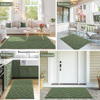hicorfe Indoor Door Mat, Non Slip Door Mats, Absorbent Resist Dirt Entrance - Image 2