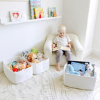 NaturalCozy Storage Baskets 16.8”x13”x7.6” Cotton Rope Woven Baskets - Image 4