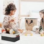DULLEMELO Small Storage Bin, Collapsible Rectangular Fabric Basket - Image 7