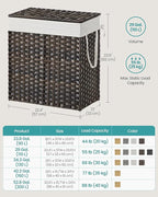 SONGMICS Laundry Hamper with Lid, 110L Clothes Hamper with 2 Removable Liner - Image 6