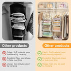 X-cosrack 4 Tier Closet Hanging Organizer, Foldable Closet Shelving - Image 2