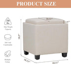 COLAMY Fabric Square Storage Ottoman - Image 2