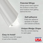InstaTrim The Original Flexible Trim - 50ft White 1/2" Wide Caulk Tape - - Image 2