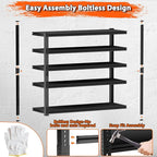 Storage Shelves Heavy Duty 4 PCS, 5-tier Adjustable Metal Industrial Utility - Image 7
