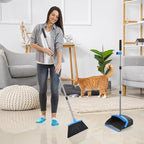 NACENA Broom and Dustpan Set, 52-in Long Adjustable Handle Broom Dustpan Combo - Image 8