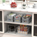Simple Houseware Stackable Plastic Woven Basket Organizer, 6 Pack, 14.5" x 8.5" - Image 2