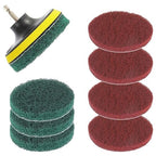 4 Inch Scrub Drill Brush Power Scouring Pads Household Cleaning Set by EPLZON
