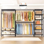Expandable Heavy Duty Garment Rack Clothes Rack, Large Metal Closet Organizer - Image 2