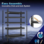 Adjustable Garage Storage Shelves, Metal Industrial Utility Shelf - Image 5