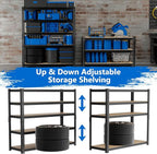 Garage Shelving, 5 Tier Adjustable Metal Organizer Wire Rack - Image 5