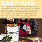 EPICA Countertop Compost Bin Kitchen | 1.3 Gallon | Odorless Composting Bin - Image 9