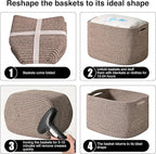 Storage Baskets for Shelves Organizing, Woven Cotton Rope Baskets for Storage - Image 7