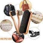4 Pcs Horsehair Shine Shoes Brush Kit Polish Dauber Applicators Cleaning - Image 5