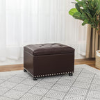 Joveco Leather Storage Ottoman - Image 7