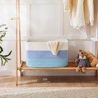 Blanket Basket, Rectangle Woven Baskets - Image 4