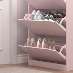 Shoe Cabinet with 3 Flip Drawers, Hidden Wood Shoe Cabinet, Freestanding Shoe - Image 6