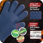 KITCHEN PERFECTION S Silicone Smoker Oven Gloves -Extreme Heat Resistant BBQ - Image 2