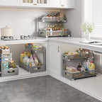 2 Pack 17IN Depth Under Sink Storage Organizer, Large 2-Tier Elegant Mesh Pull - Image 6